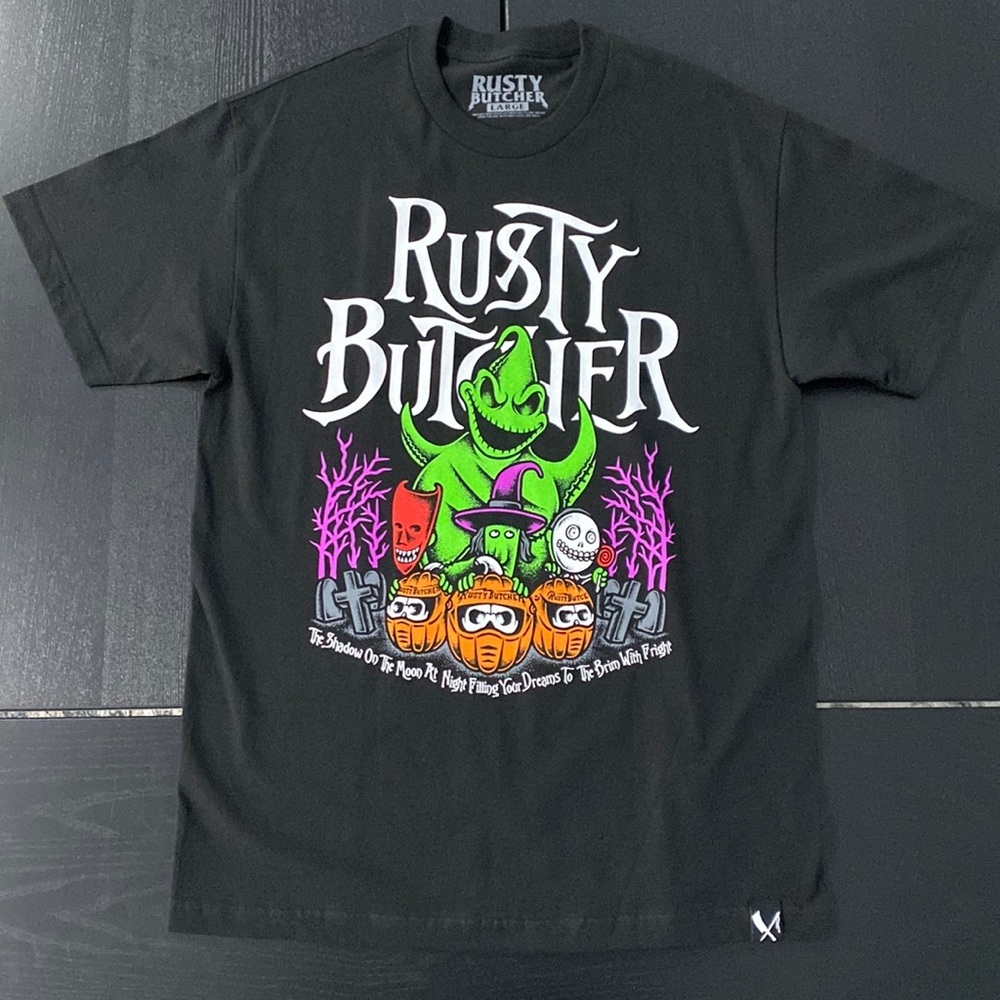 Rusty Butcher Mens Halloween Oogie Boogie T-Shirt - Large